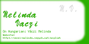 melinda vaczi business card