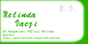 melinda vaczi business card